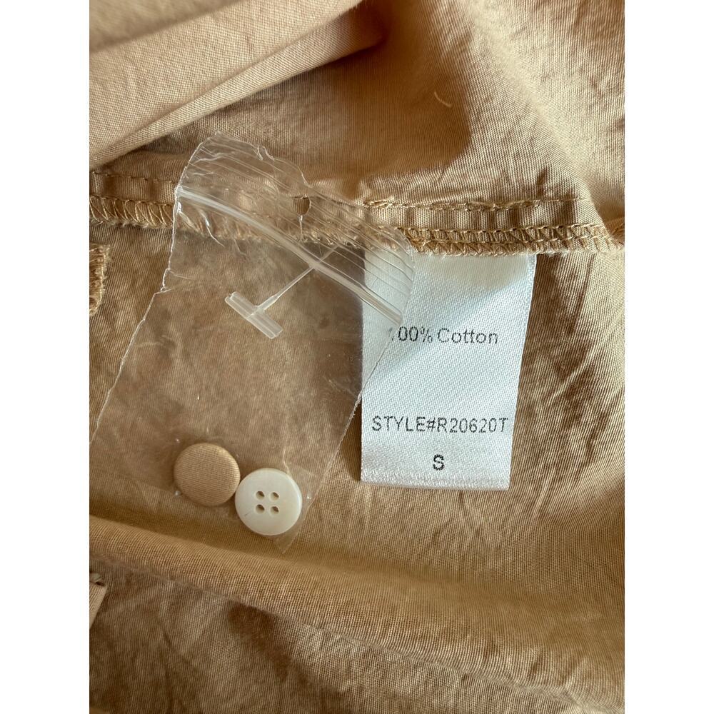 NWOT Tuckernuck Royal Shirt Dress Tan Size Small - Picture 5 of 7